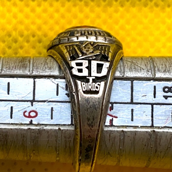 Balfour1980 Half Hollow Hills East High School Thunderbird Tbird Sterling ring - Picture 6 of 6